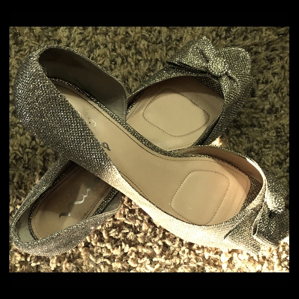 Sparkly Peep toe Wedge